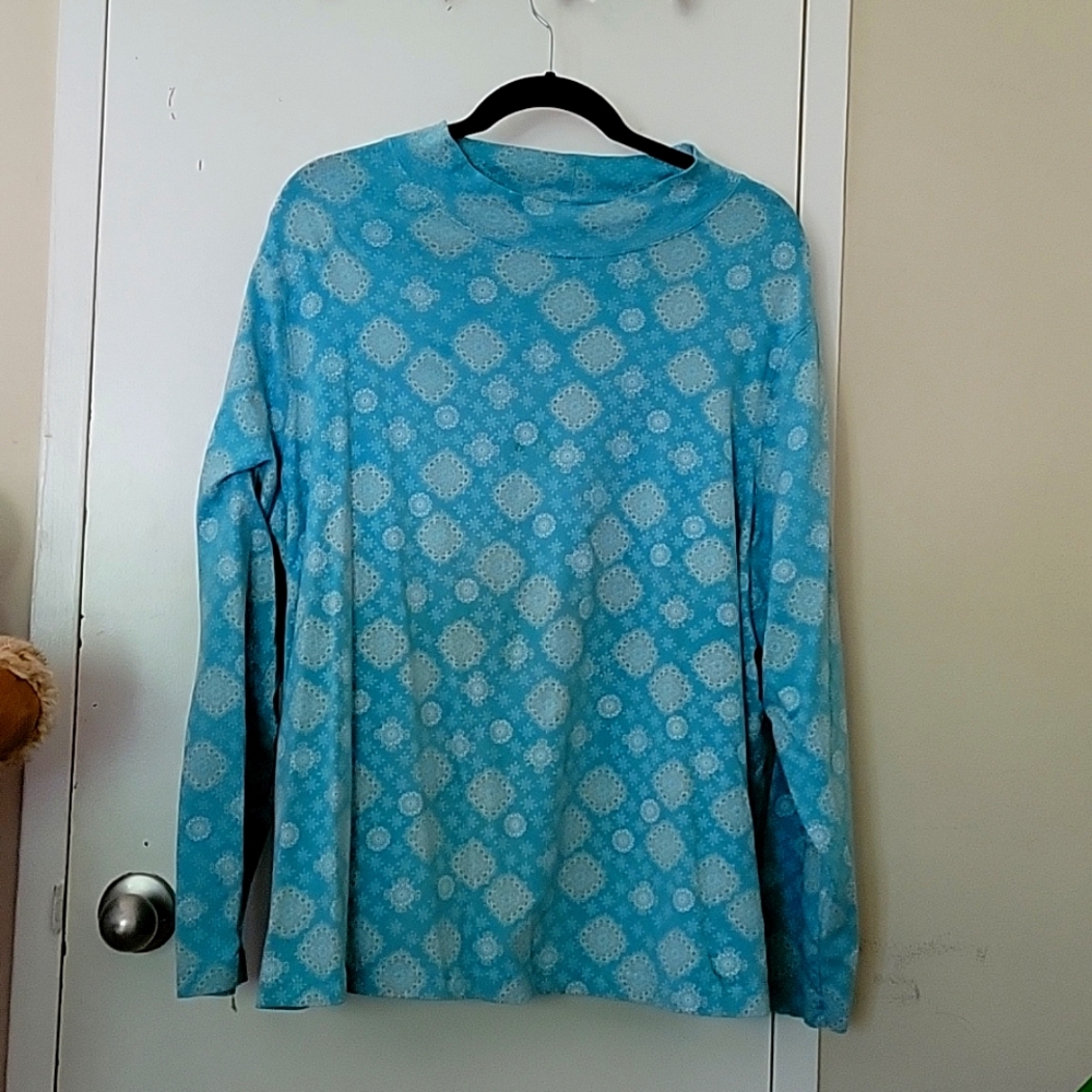 Blue and white shirt